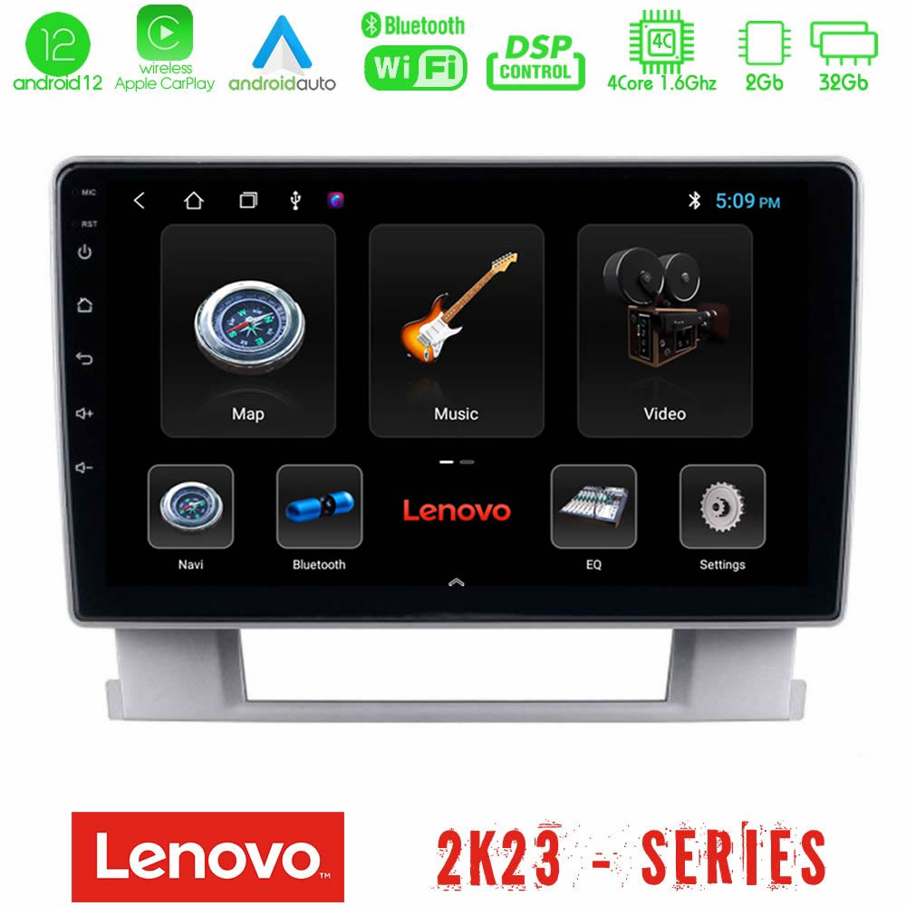 Lenovo Car Pad Opel Astra J 2010-2014 4core Android12 2+32GB Navigation Multimedia Tablet 9