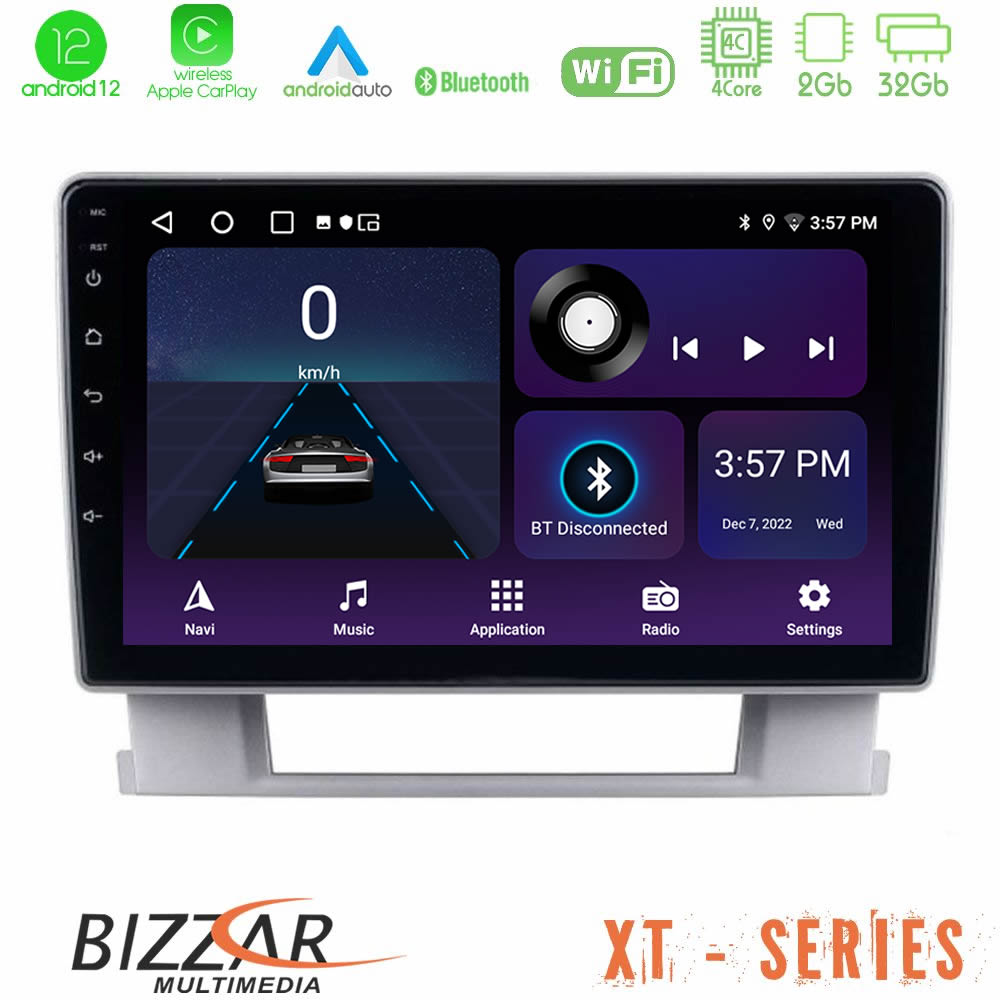 Bizzar XT Series Opel Astra J 2010-2014 4core Android12 2+32GB Navigation Multimedia Tablet 9