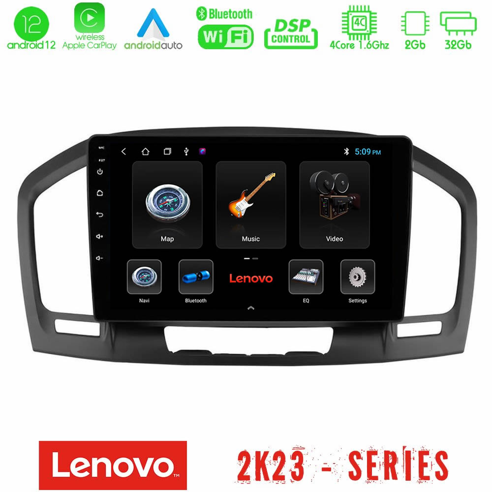 Lenovo Car Pad Opel Insignia 2008-2013 4core Android12 2+32GB Navigation Multimedia Tablet 9