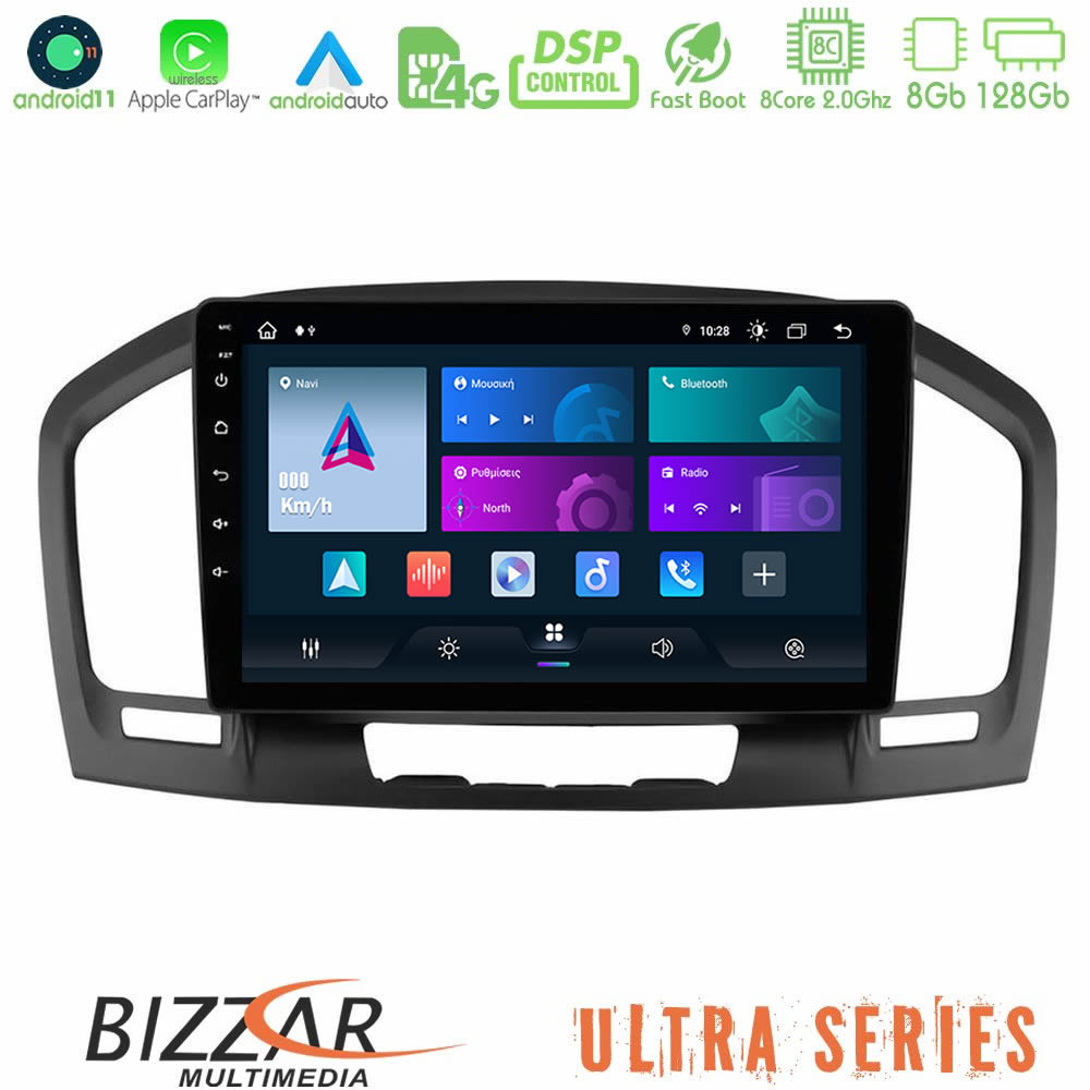 Bizzar ULTRA Series Opel Insignia 2008-2013 8core Android11 8+128GB Navigation Multimedia Tablet 9