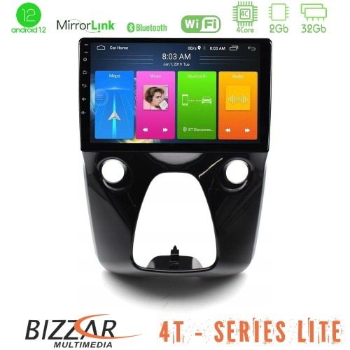 Bizzar 4T Series Toyota Aygo - Citroen C1 - Peugeot 108 4Core Android12 2+32GB Navigation Multimedia Tablet 10 Bizzar 4T Series Toyota Aygo - Citroen C1 - Peugeot 108 4Core Android12 2+32GB Navigation Multimedia Tablet 10