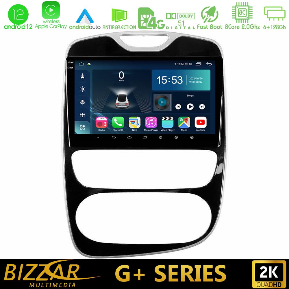 Bizzar G+ Series Renault Clio 2016-2019 8core Android12 6+128GB Navigation Multimedia Tablet 10