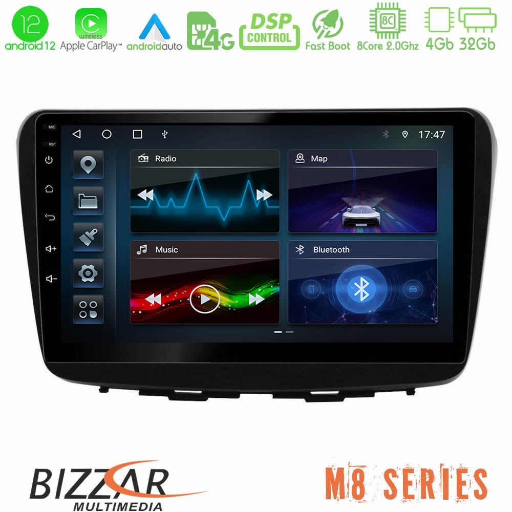 Bizzar M8 Series Suzuki Baleno 2016-2021 8core Android12 4+32GB Navigation Multimedia Tablet 9