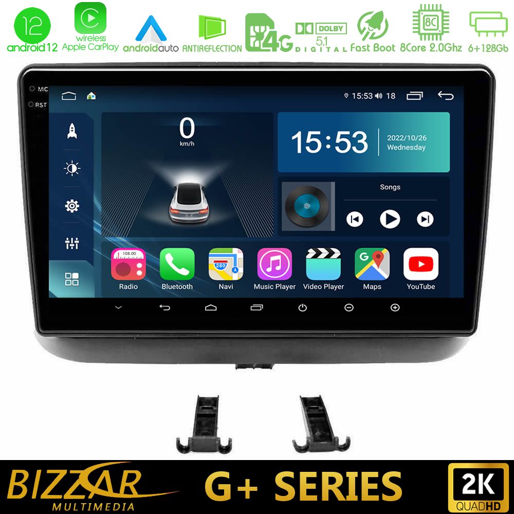 Bizzar G+ Series Toyota Corolla 1999-2002 8Core Android12 6+128GB Navigation Multimedia Tablet 9
