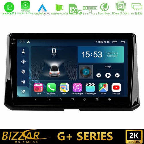 Bizzar G+ Series Toyota Corolla 2019-2022 8core Android12 6+128GB Navigation Multimedia Tablet 9