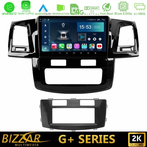 Bizzar G+ Series Toyota Hilux 2007-2011 8core Android12 6+128GB Navigation Multimedia Tablet 9
