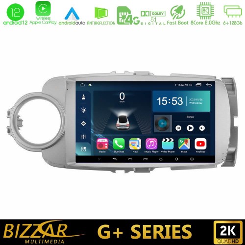 Bizzar G+ Series Toyota Yaris 8core Android12 6+128GB Navigation Multimedia Tablet 9
