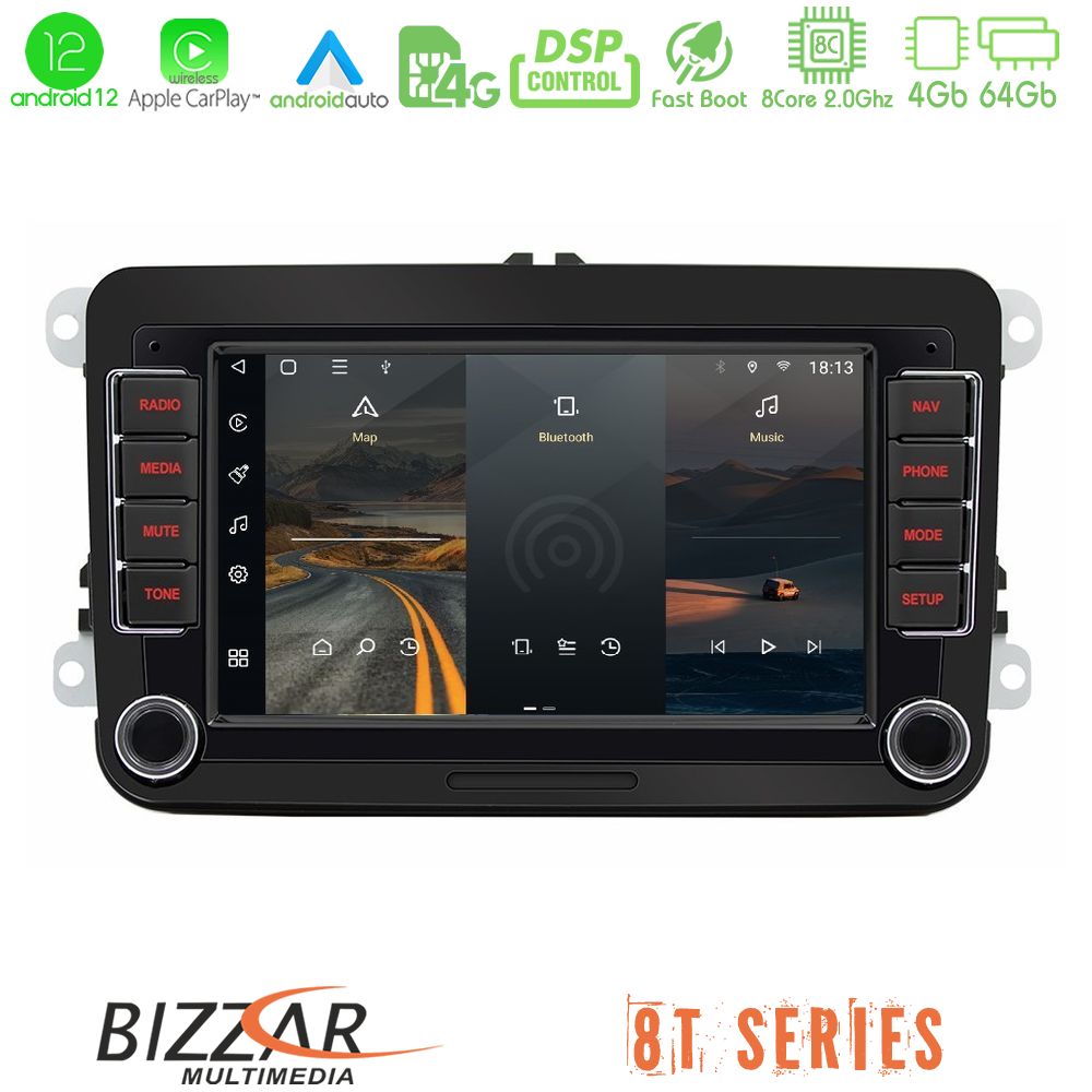 Bizzar OEM VW Group 8core Android12 4+64GB Navigation Multimedia Deckless 7