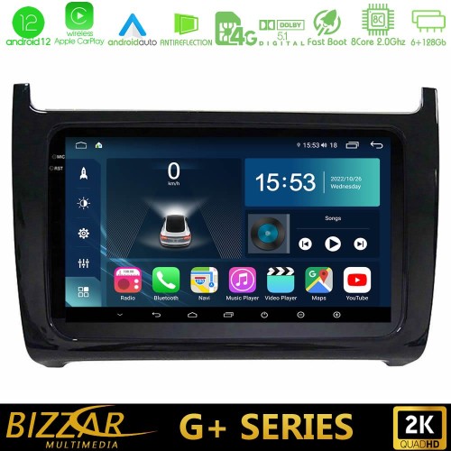 Bizzar G+ Series Vw Polo 8core Android12 6+128GB Navigation Multimedia Tablet 9