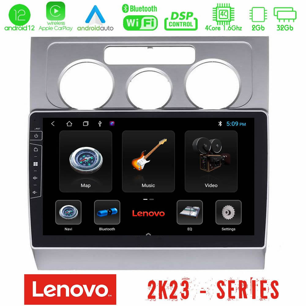 Lenovo Car Pad VW Touran 2003-2011 4core Android12 2+32GB Navigation Multimedia Tablet 10